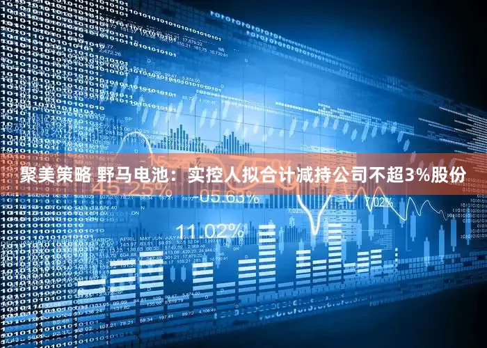 聚美策略 野马电池：实控人拟合计减持公司不超3%股份